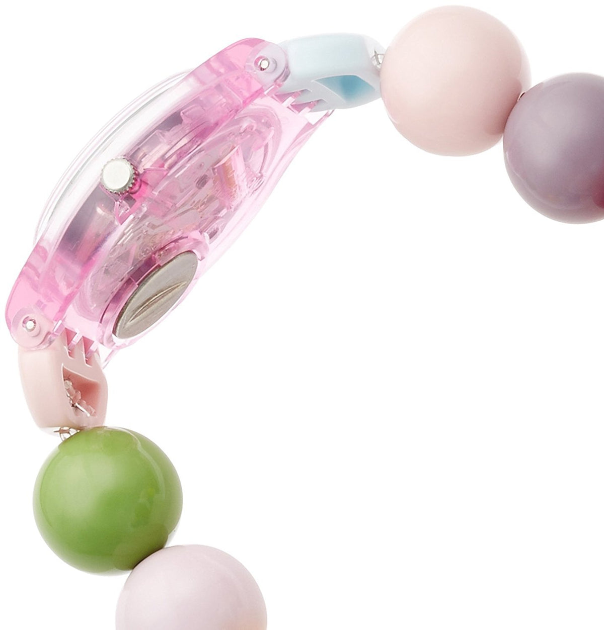 Дамски часовник Swatch Originals Party Beads с бял циферблат и пластмасова каишка LP148B