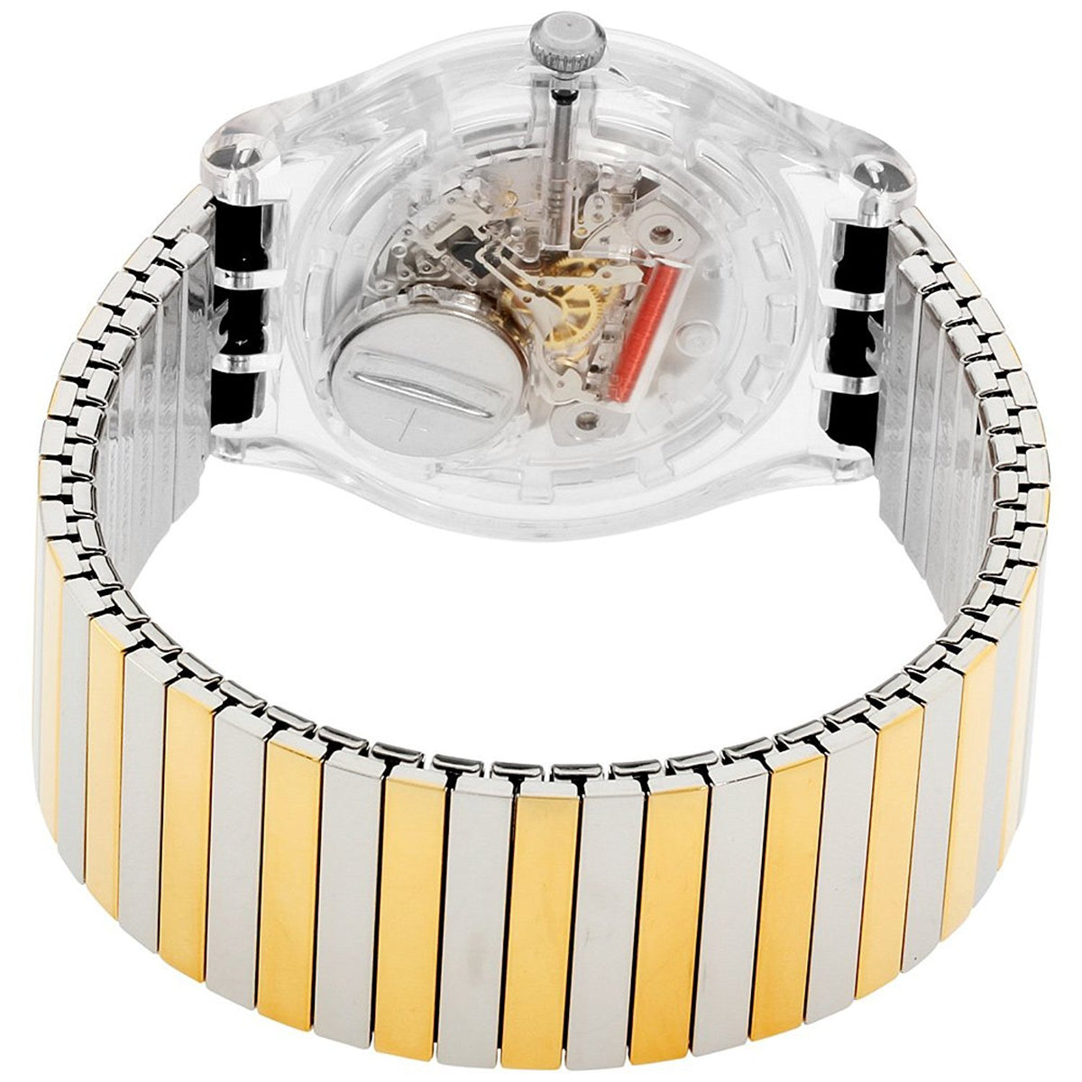 Часовник Swatch Originals Distinguo сребърен циферблат от неръждаема стомана унисекс SUOK708B
