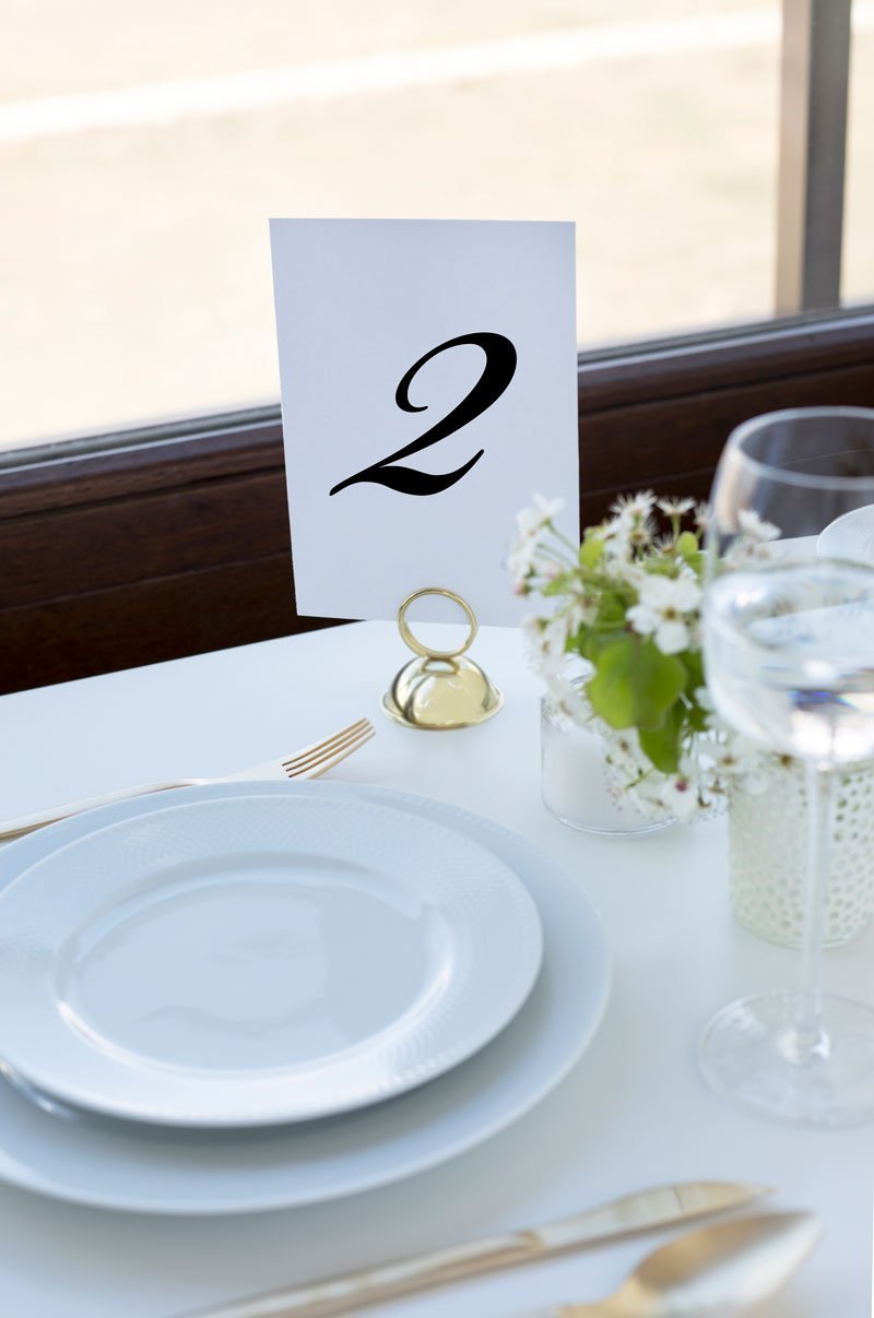 wedding table number card