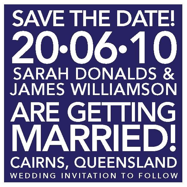 Classic save the date card design