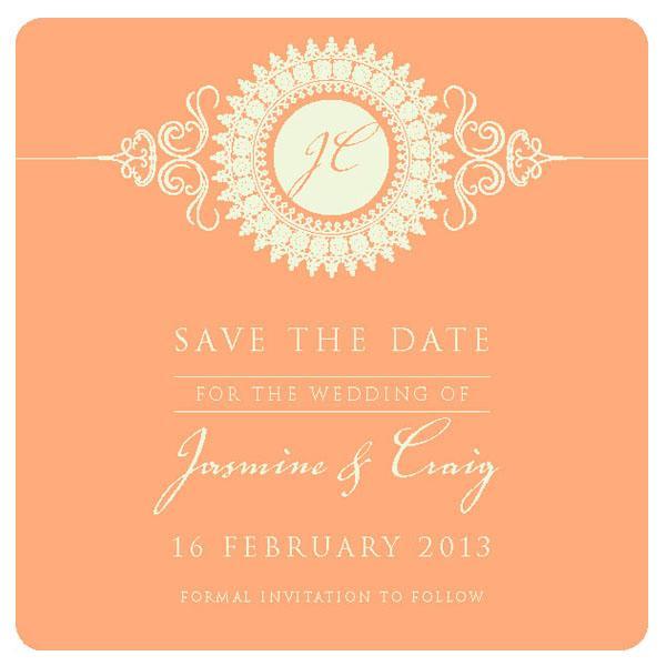 Mandala save the date card design