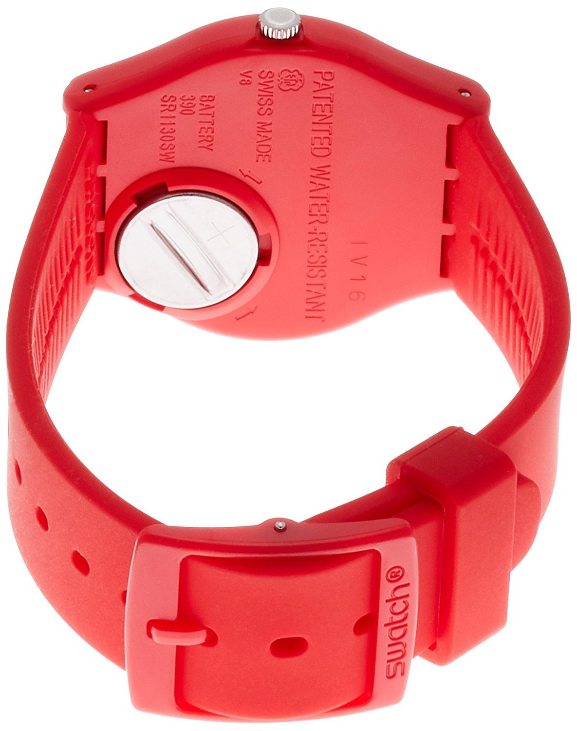 Swatch Originals Sunetty Red Dial Силиконова каишка Унисекс часовник GR175