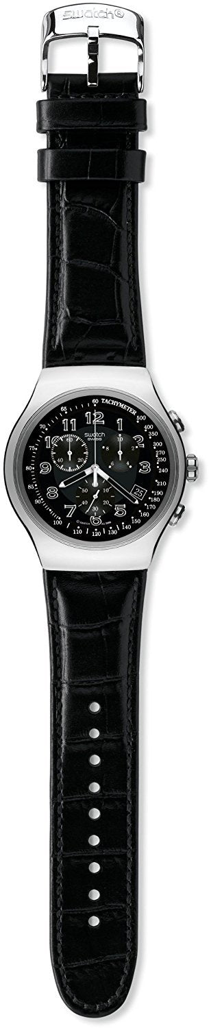 Аналогов мъжки часовник с черен циферблат Swatch - YOS440