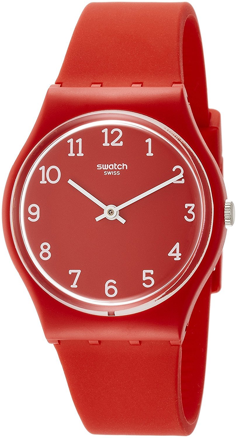 Swatch Originals Sunetty Red Dial Силиконова каишка Унисекс часовник GR175