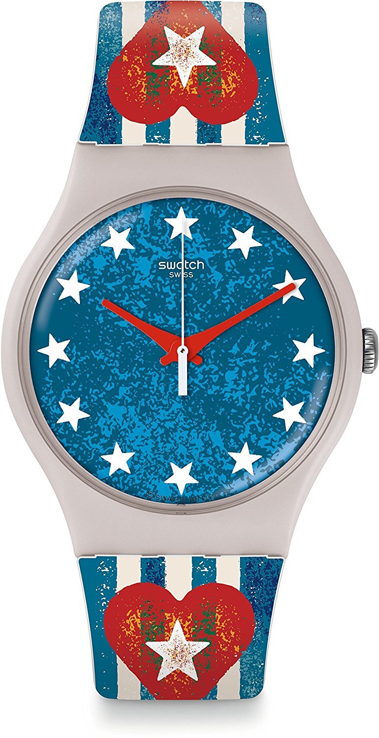 Swatch Originals Anavah Blue Dial Силиконова каишка Унисекс часовник SUOT101